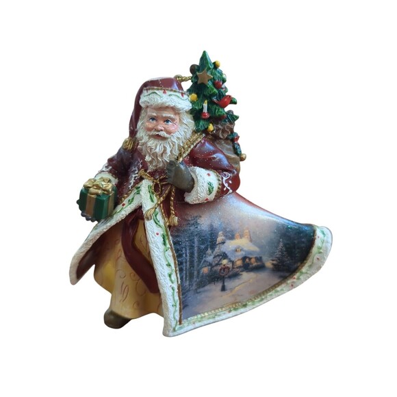Thomas Kinkade-Ashton Drake 3 Old World Santa Ornaments. Stick Is Loose. 4" Tall - Picture 8 of 12